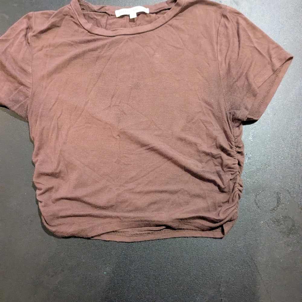 Brown Ruched Women's Top